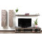 Ensemble mural TV design chocolat et taupe XALIS by SYMBIOSIS