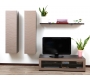 Ensemble mural TV design chocolat et taupe YRIS by SYMBIOSIS