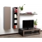 Ensemble mural TV design chocolat et taupe YRIS by SYMBIOSIS