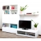 Ensemble mural TV design laqu&eacute; blanc KELIS by SYMBIOSIS