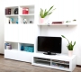 Ensemble mural TV design laqu&eacute; blanc KELIS by SYMBIOSIS
