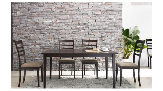 Ensemble repas table CRYSTAL et ses 6 chaises - chene massif coloris weng&eacute; image 1