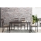 Ensemble repas table CRYSTAL et ses 6 chaises - chene massif coloris weng&eacute;