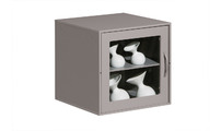 Etag&egrave;re de rangement modulable grise 1 porte KUBOS