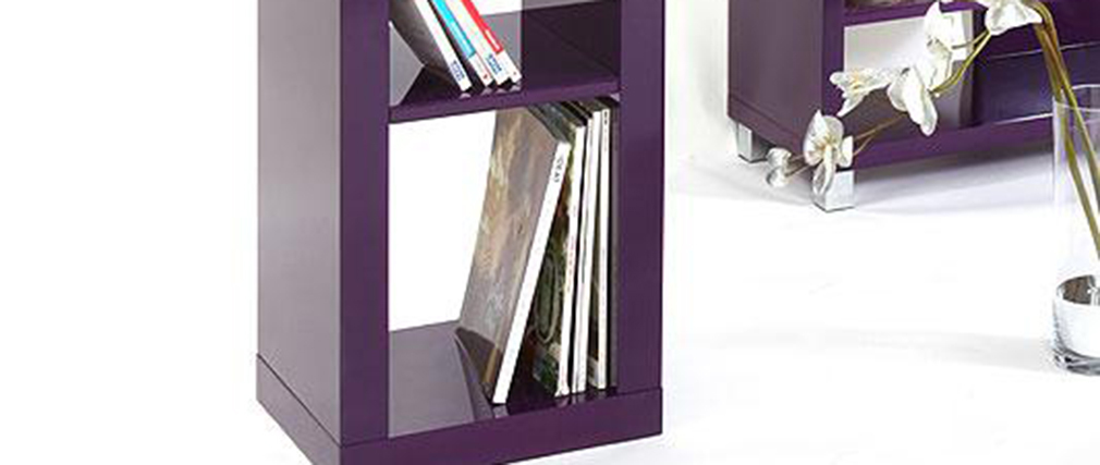 Etag&egrave;re design laqu&eacute;e violette HAILY