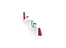 Etag&egrave;re design m&eacute;tal blanche ZIG ZAG