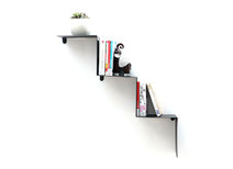 Etag&egrave;re design m&eacute;tal noire ZIG ZAG