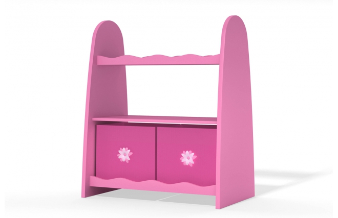 Etag&egrave;re enfant rose et blanche MARCHANDE