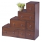 Etag&egrave;re escalier, meuble de rangement  acajou RADJAH
