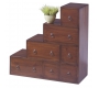 Etag&egrave;re escalier, meuble de rangement  acajou RADJAH