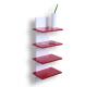 Etag&egrave;re murale design rouge GRAZZIA