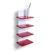 Etag&egrave;re murale design rouge GRAZZIA