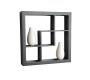 Etag&egrave;re murale moderne noire en bois Madison
