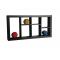 Etag&egrave;re murale noire moderne en bois Taylor