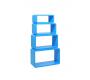 Etag&egrave;re Pop bleu rectangle (lot de 4)