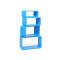 Etag&egrave;re Pop bleu rectangle (lot de 4)