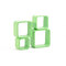 Etag&egrave;re Pop carr&eacute;e vert (lot de 4)