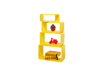 Etag&egrave;re Pop jaune rectangle (lot de 4)