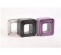 Etag&egrave;re Pop noire carr&eacute;e (lot de 4)