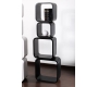 Etag&egrave;re Pop noire carr&eacute;e (lot de 4)