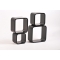 Etag&egrave;re Pop noire carr&eacute;e (lot de 4)
