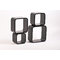 Etag&egrave;re Pop noire carr&eacute;e (lot de 4)