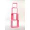 Etag&egrave;re Pop rose carr&eacute;e (lot de 4)
