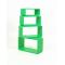 Etag&egrave;re Pop vert rectangle (lot de 4)