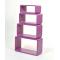Etag&egrave;re Pop violet rectangle (lot de 4)