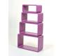 Etag&egrave;re Pop violet rectangle (lot de 4)