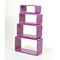 Etag&egrave;re Pop violet rectangle (lot de 4)