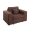 Fauteuil assise large en coton couleur chocolat UP TO YOU