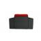 Fauteuil assise large en coton et microfibre couleur noir et rouge UP TO YOU
