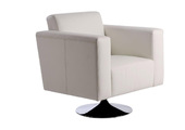 Fauteuil  blanc pivotant BOSTON