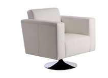 Fauteuil  blanc pivotant BOSTON