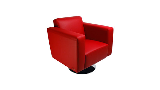 Fauteuil Boston rouge bordeaux - pivotant image 1