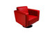 Fauteuil Boston rouge bordeaux - pivotant image 1