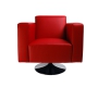 Fauteuil Boston rouge bordeaux - pivotant image 4