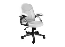 Fauteuil / chaise de bureau blanc design Enzo