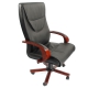 Fauteuil / chaise de bureau cuir noir Michelangelo