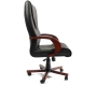 Fauteuil / chaise de bureau cuir noir Michelangelo