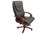Fauteuil / chaise de bureau cuir noir Michelangelo