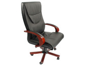 Fauteuil / chaise de bureau cuir noir Michelangelo