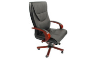 Fauteuil / chaise de bureau cuir noir Michelangelo