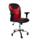 Fauteuil / chaise de bureau rouge et noir moderne Paulo