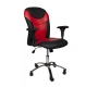 Fauteuil / chaise de bureau rouge et noir moderne Paulo