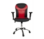 Fauteuil / chaise de bureau rouge et noir moderne Paulo