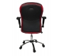 Fauteuil / chaise de bureau rouge et noir moderne Paulo