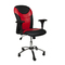 Fauteuil / chaise de bureau rouge et noir moderne Paulo