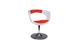 Fauteuil / chaise design blanc et rouge GROOVY  image 1